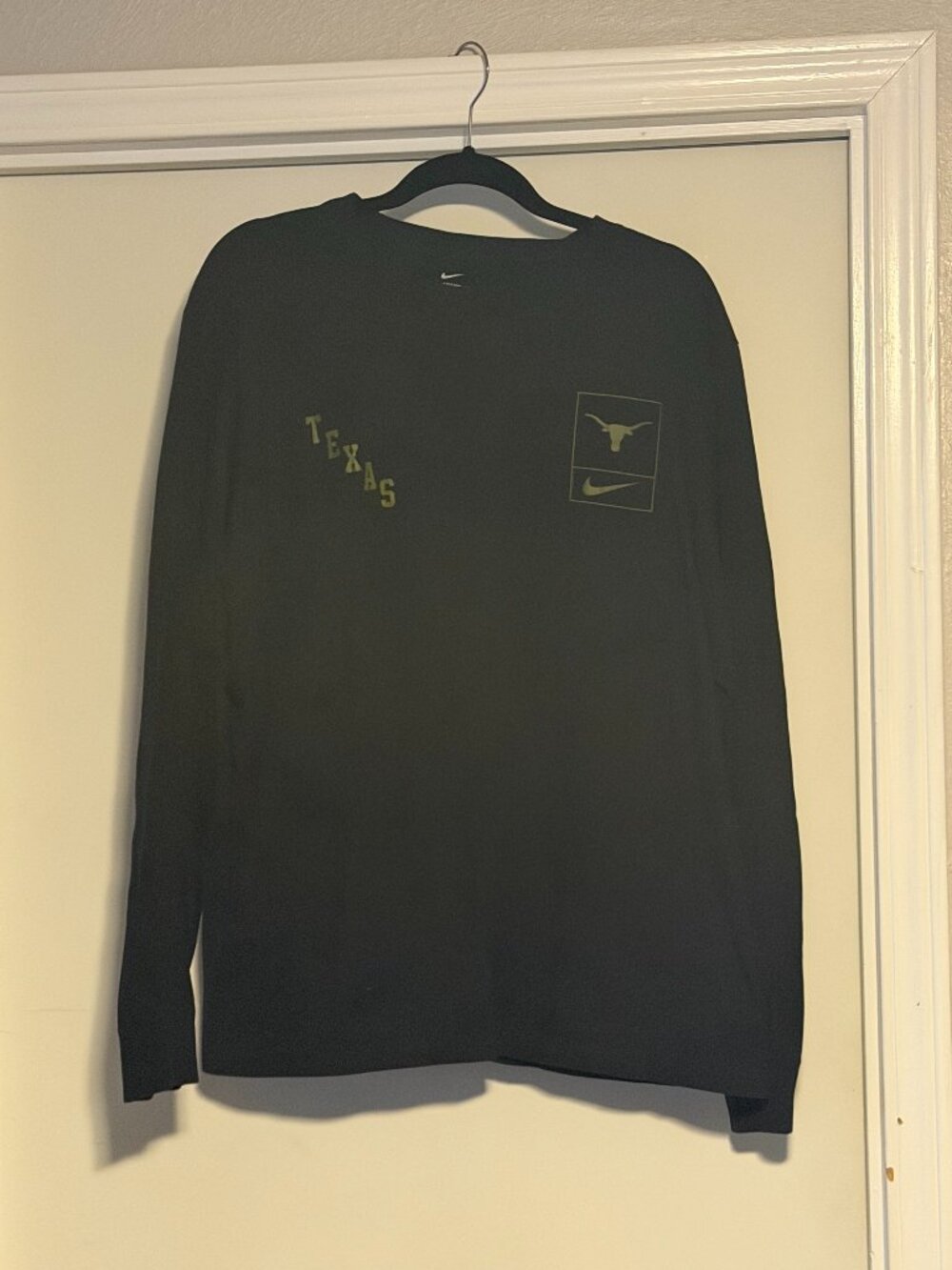 Nike Texas Longhorns Long Sleeve T-Shirt Black XL Longhorn Logo
